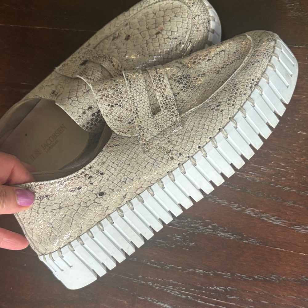 Ilse Jacobsen Snake Print Loafers - Picture 2 of 4